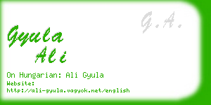 gyula ali business card